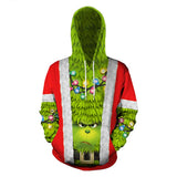 How the Grinch Stole Christmas Cosplay Sudadera de Manga Larga Sudadera con Capucha Unisex