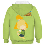 Animal Crossing Bosque de Los Animales Isabelle Cosplay Sudadera con Capucha para Niños