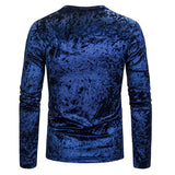 Camisa de Terciopelo de Moda Casual para Adultos Masculino