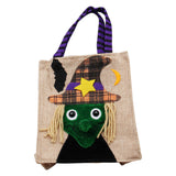 Halloween Bolsas de Lino Bolsas de Regalo Truco o Trato Bolsas de Mano Conjunto de 4