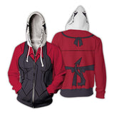 Malina Cosplay Sudadera Videojuego Helltaker Sudadera Estampada con Cremallera Unisex