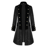 Victoria Steampunk Chaqueta Larga Medieval Renacimiento Cosplay Disfraz para Adultos Masculino