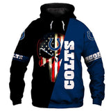 Castigador Punisher Cosplay Sudadera de Manga Larga Sudadera Estampada con Capucha Unisex