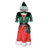 Disfraz de Lujo de Navidad Árbol Verde de Navidad Duende Cosplay Vestido de Fiesta para Adultos Femenino