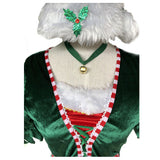 Disfraz de Lujo de Navidad Árbol Verde de Navidad Duende Cosplay Vestido de Fiesta para Adultos Femenino