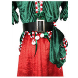 Disfraz de Lujo de Navidad Árbol Verde de Navidad Duende Cosplay Vestido de Fiesta para Adultos Femenino