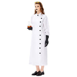 Halloween Disfraz Chaqueta Blanca de Laboratorio de Manga Larga Cosplay para Adultos Femenino