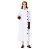 Halloween Disfraz Chaqueta Blanca de Laboratorio de Manga Larga Cosplay para Adultos Femenino