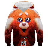 Anime Turning Red Red Panda Sudadera Cosplay Navidad Fiesta 3D Impreso Casual