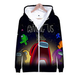 Among Us Cosplay Sudadera Estampada con Cremallera Ropa Casual Unisex