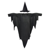 Halloween Disfraz Capa Negra de Bruja Juego de Rol Capa con Sombrero para Niños