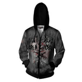 The Walking Dead Cosplay Sudadera Estampada con Cremallera Ropa Casual Unisex
