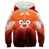Anime Turning Red Red Panda Sudadera Cosplay Navidad Fiesta 3D Impreso Casual