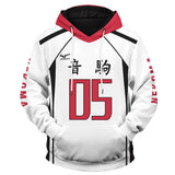 Haikyuu!! Cosplay Sudadera Nekoma Escuela Secundaria Sudadera con Capucha Ropa Deportiva Unisex