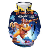 Crash Bandicoot Cosplay Sudadera Casual de Manga Larga Sudadera con Capucha Unisex