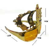 Novedad Gafas de Sol con Corona Marco de Diamantes Dorados de Imitación Gafas para Fiesta Accesorios