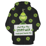 How the Grinch Stole Christmas Sudadera de Manga Larga con Capucha Ropa Casual Unisex