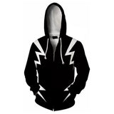 Anime My Hero Academia Denki Kaminari Sudadera Cosplay Navidad Fiesta 3D Impreso con cremallera