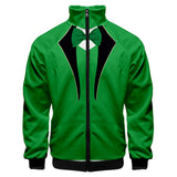St. Patrick's Day Día de San Patricio Chaqueta Verde con Cremallera Collar del Soporte para Adultos Unisex