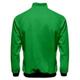 St. Patrick's Day Día de San Patricio Chaqueta Verde con Cremallera Collar del Soporte para Adultos Unisex
