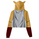 ONE PUNCH-MAN Sudadera con Capucha con Cordón de Orejas de Gato Saitama Cosplay Sudadera para Femenino