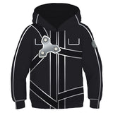 Sword Art Online Kirigaya Kazuto Cosplay Sudadera con Capucha de Manga Larga para Niños