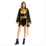Halloween Traje de Boxeo Juego de Rol Halloween Carnaval Cosplay Traje para Adultos Femenino
