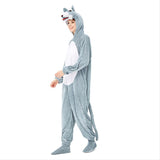 Halloween Animal Cosplay Mono de Lobo de Escenario o Pijama para Adultos Femenino