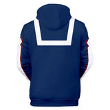 Anime My Hero Academia UA Conjunto de pantalones Sudadera con Capucha Estampada Unisex.