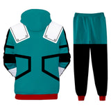 Anime My Hero Academia Midoriya Izuku Conjunto de pantalones Sudadera con Capucha Estampada Unisex.