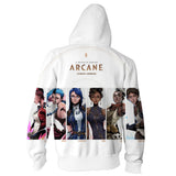 Juego League of Legends Arcane lol Sudadera Cosplay Navidad Fiesta 3D Impreso Casual con Cremallera