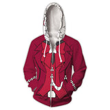 Beelzebub Cosplay Sudadera Videojuego Helltaker Sudadera Estampada con Cremallera y Capucha Unisex