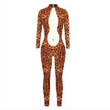 Halloween Disfraz de Animal Mono de Jirafa Cosplay para Adultos Femenino