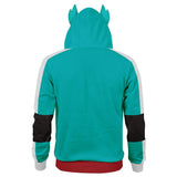 Midoriya Izuku Traje de Batalla Cosplay Sudadera My Hero Academia Sudadera con Cremallera Unisex