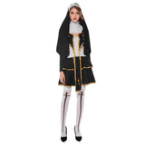Halloween Sexy Monja Cosplay Disfraz Traje de Escenario para Adultos Femenino
