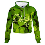 Día de San Patricio St. Patrick's Day Irish Sudadera de Moda con Capucha para Adultos