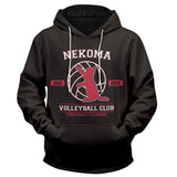 Anime Haikyuu!! Sudadera Escuela Secundaria Club de Voleibol Sudadera Estampada con Capucha Unisex