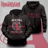 Anime Haikyuu!! Sudadera Escuela Secundaria Club de Voleibol Sudadera Estampada con Capucha Unisex