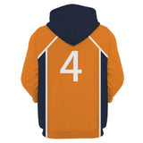 Nishinoya Yuu Cosplay Sudadera Haikyuu!! Sudadera Estampada con Capucha Unisex