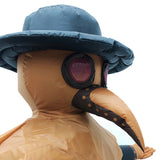 Steampunk Plague Doctor Traje Inflable Pico de Pájaro Nariz Larga Traje Divertido para Halloween