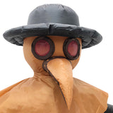 Steampunk Plague Doctor Traje Inflable Pico de Pájaro Nariz Larga Traje Divertido para Halloween