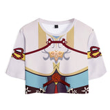 Juego Genshin Impact Shen He Cosplay Pantalón 3D Impreso Casual Deportivo Conjunto Traje