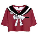 Danganronpa V3: Killing Harmony Maki Harukawa Cosplay Top y Pantalones Cortos 2 Piezas Ropa Casual para Femenino
