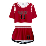 Anime SLAM DUNK Kaede Rukawa Cosplay Camiseta Pantalón Navidad Fiesta 3D Impreso Casual