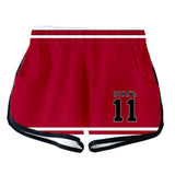Anime SLAM DUNK Kaede Rukawa Cosplay Camiseta Pantalón Navidad Fiesta 3D Impreso Casual