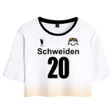 Haikyuu!! Kageyama Tobio Schweiden Adlers Cosplay Top y Pantalones Cortos Ropa 2 Piezas para Femenino
