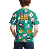 Animal Crossing Camiseta Bosque de Los Animales Camiseta Casual de Verano para Niños