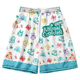 Animal Crossing Bosque de Los Animales Pantalones Cortos de Playa de Verano Shorts Casual Unisex