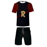 My Hero Academia Kirishima Eijiro Cosplay 2 Piezas Top y Pantalones Cortos Ropa Casual para Masculino