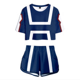 My Hero Academia Top y Pantalones Cortos UA Traje de Entrenamiento Cosplay Camiseta y Shorts para Niños
